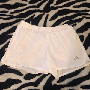 White adidas shorts